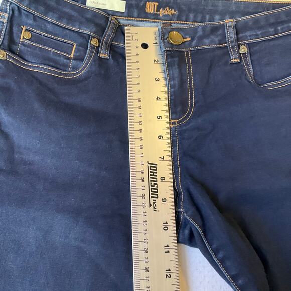 Kut Women Diana Skinny Jeans size 8 Dark Blue High Rise Slim Leg Stretch - Picture 6 of 12